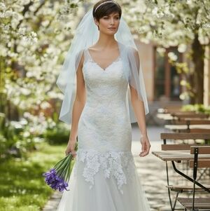 Vintage Blue Wedding Gown by Anjolique - Size 8